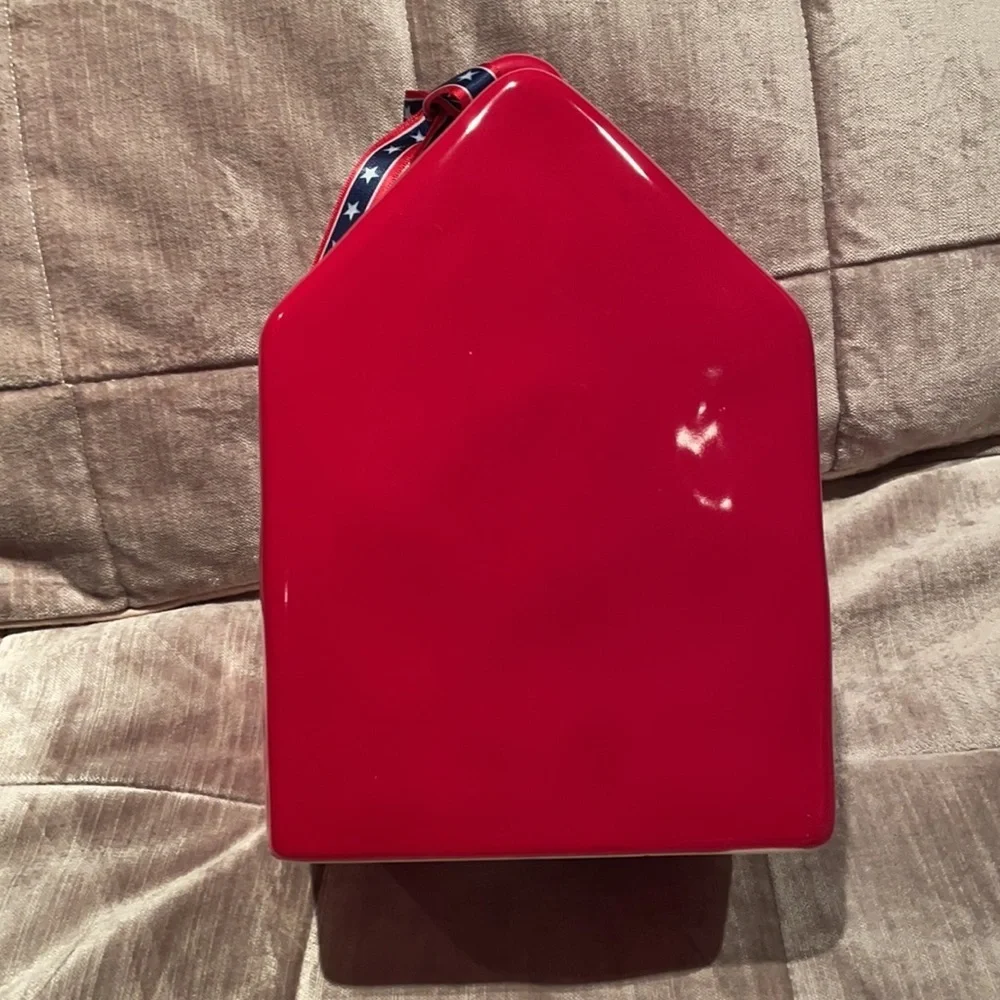 RAE Dunn USA Ceramic Birdhouse NWTS